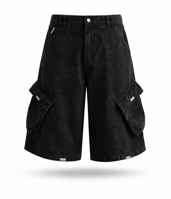 ‘PHANTOM’ waxed cargo jorts