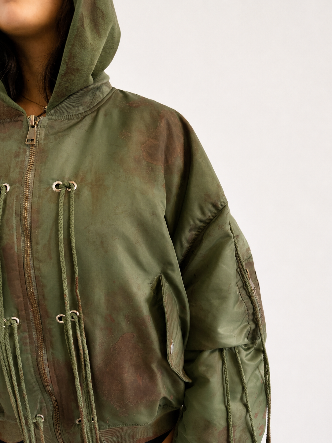 PUFFY MILITARY BOMBER
