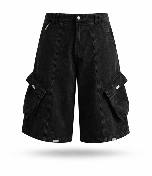 ‘PHANTOM’ waxed cargo jorts