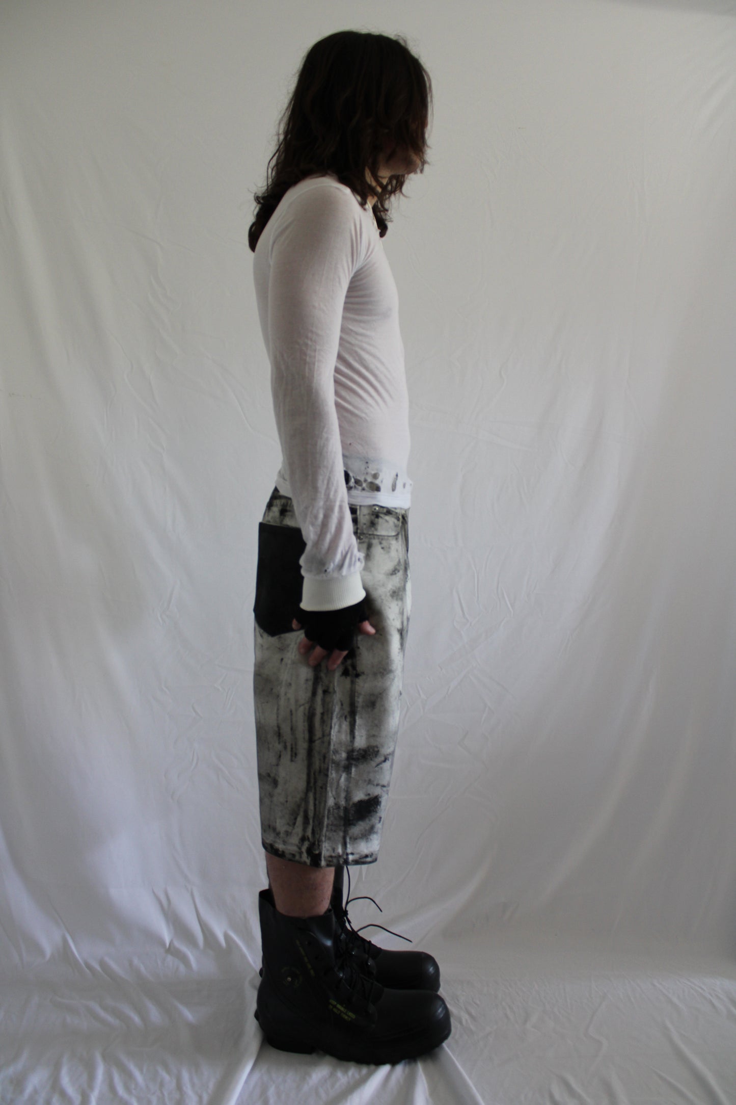 ‘VEINS’ dyed jorts