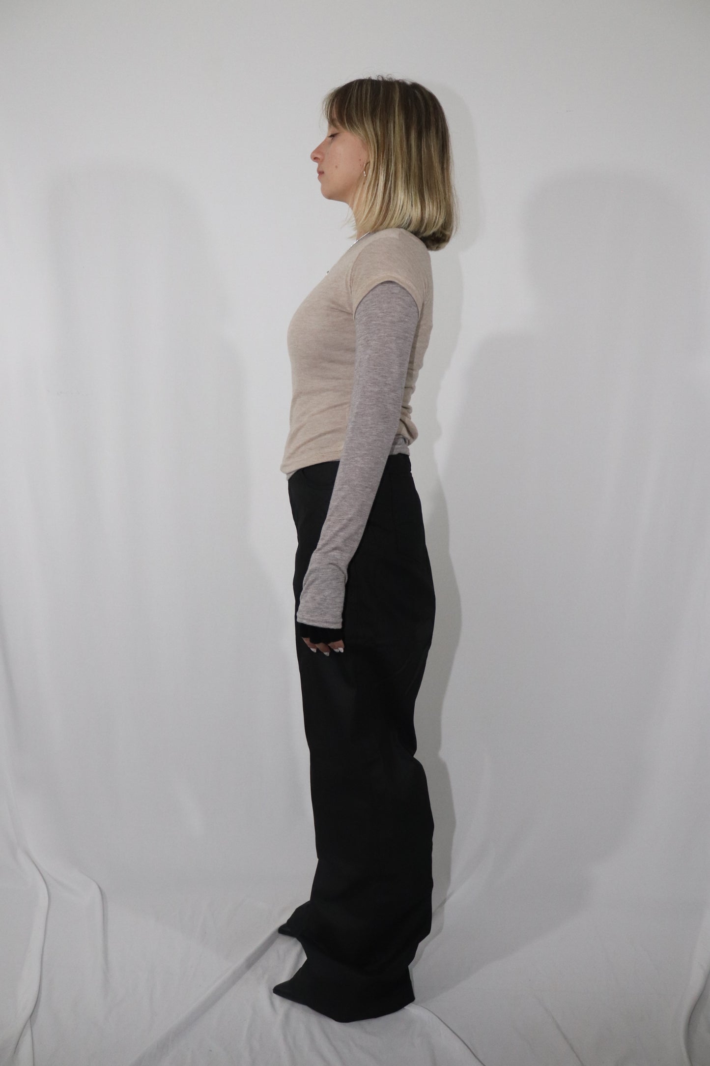 ‘DOUBLE’ layered long sleeves