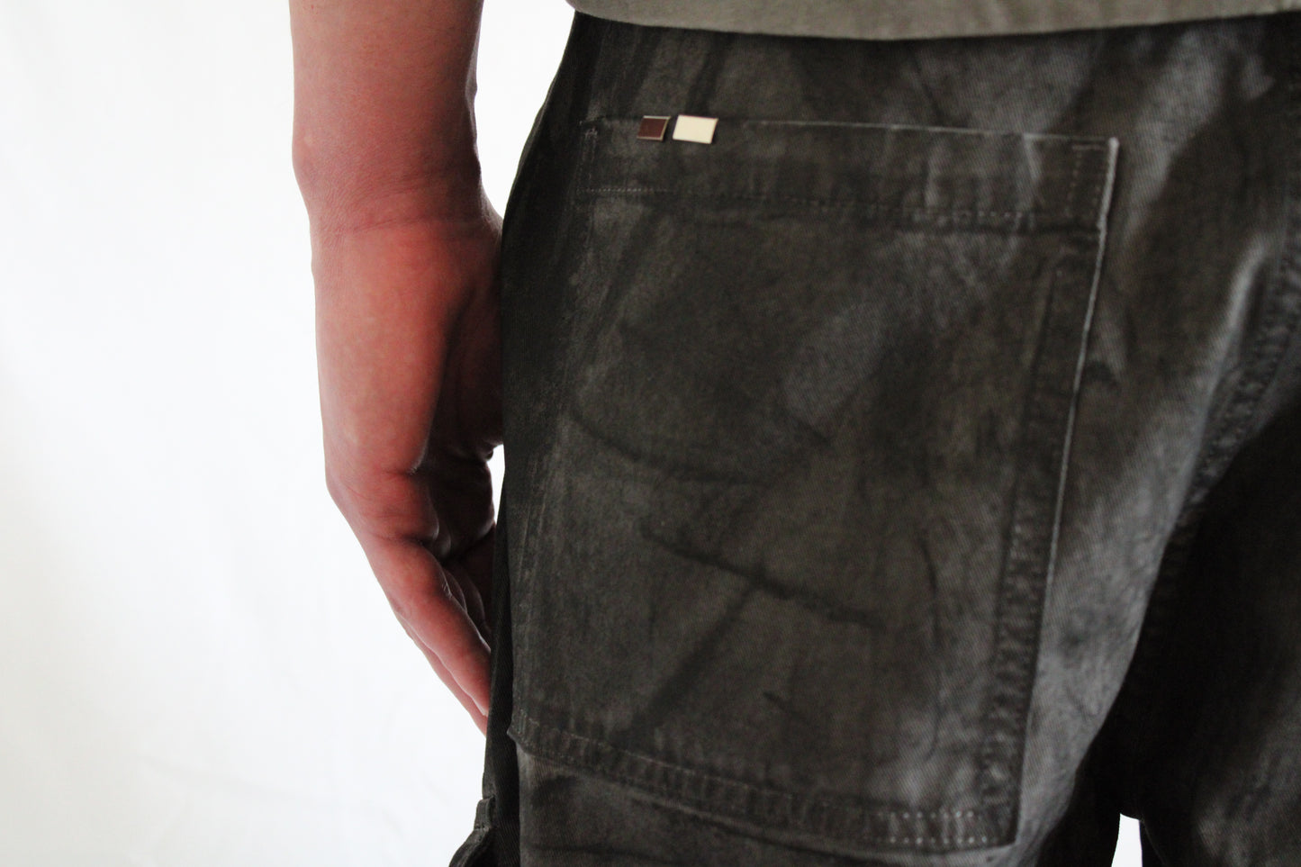 ‘PHANTOM’ waxed cargo jorts