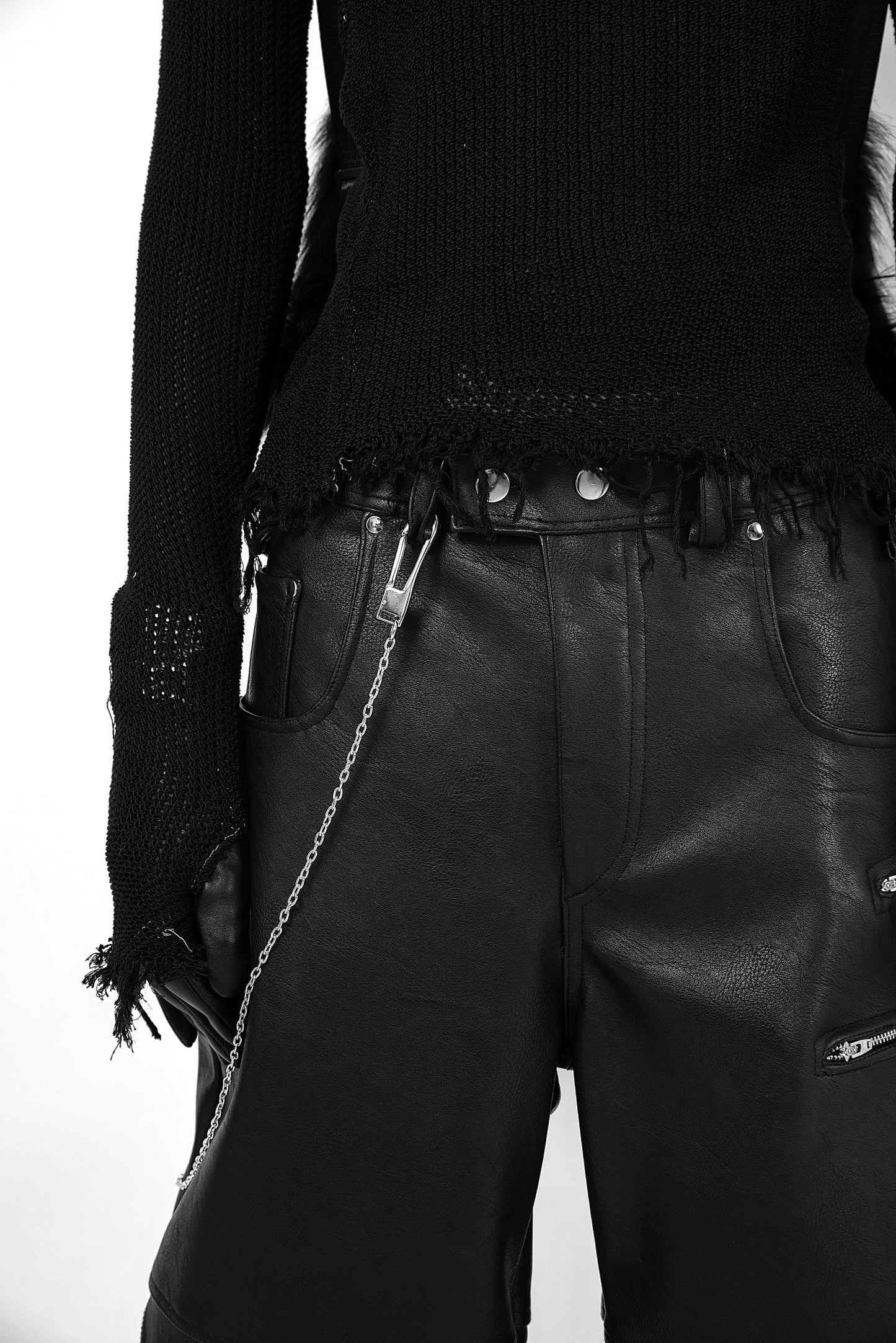 Black leather pants