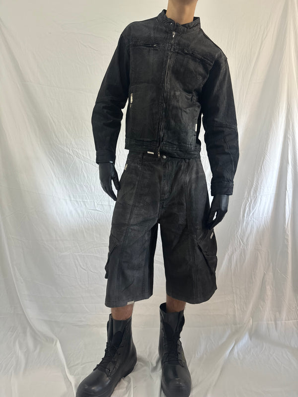 ‘PHANTOM’ waxed cargo jorts