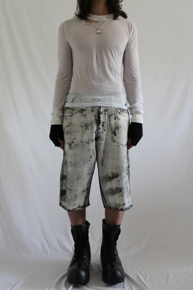 ‘VEINS’ dyed jorts