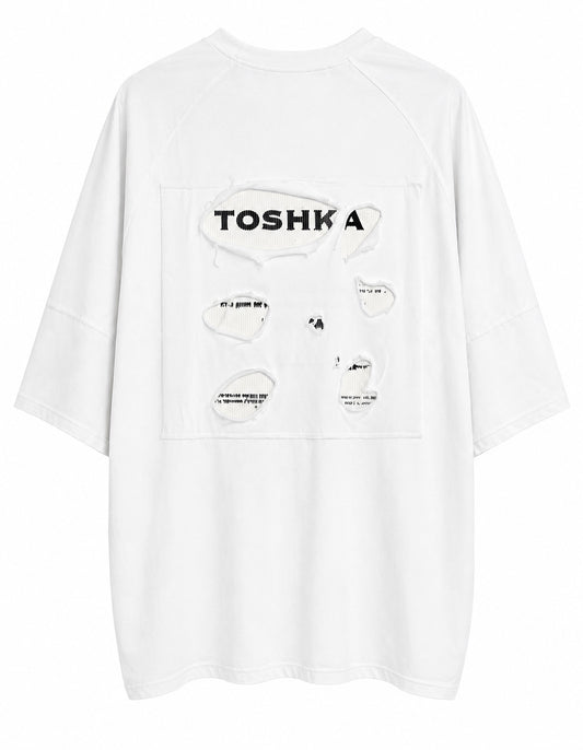 DOLEBO PATCHED TEE - WHITE